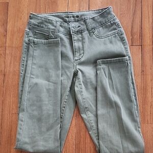 Maurices Muted Green Skinny Jeans Size XS